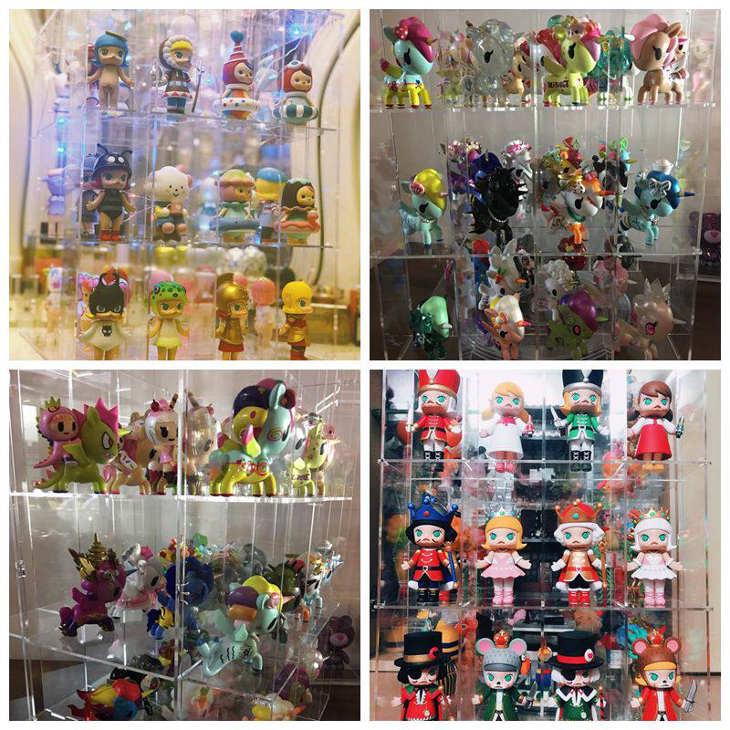 Rotating acrylic Bidge Handle Bubble Matt Christmas Elephant Chess Molly Transparent Show Box