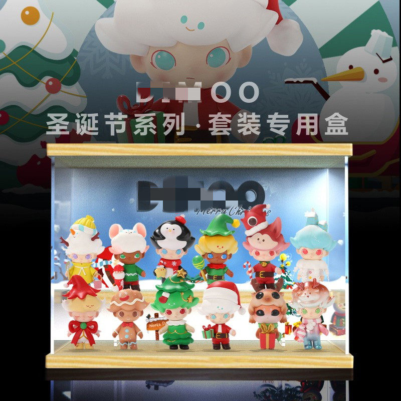 Bubble Mart DIMOO Christmas series display box theme scene desktop storage finishing hand-made dust cover