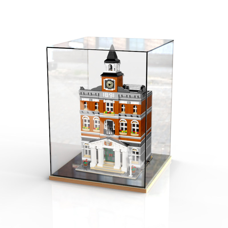 Lego 10224 display box city hall acrylic hand model dust box storage box transparent dust cover