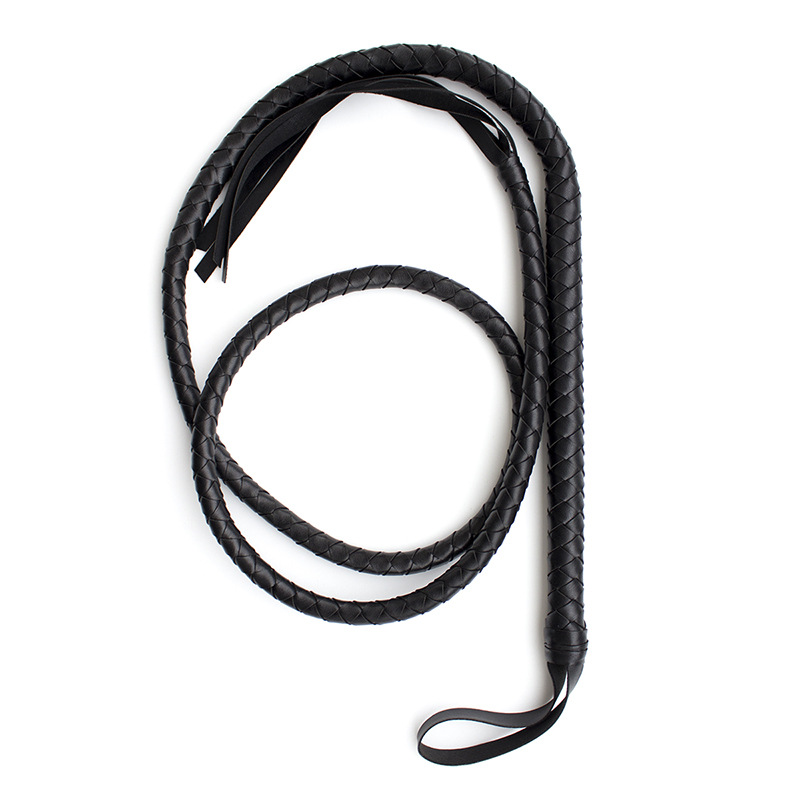 Shepherd long leather whip pu black horse whip cos knight equipped jk photo prop lolita small fitness loose whip