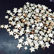 100 Grain Packs 15mm pentagram Logs Wooden Decorated Wood Pieces Children Handmade Diywood Sheet Wall Deco Wood