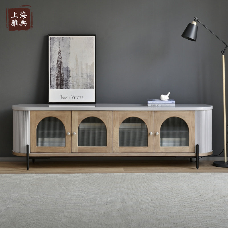 Nordic Light Extravaganza Brief Modern Retro Style American Solid Wood TV Cabinet Living-room Dining Cabinet Small Family