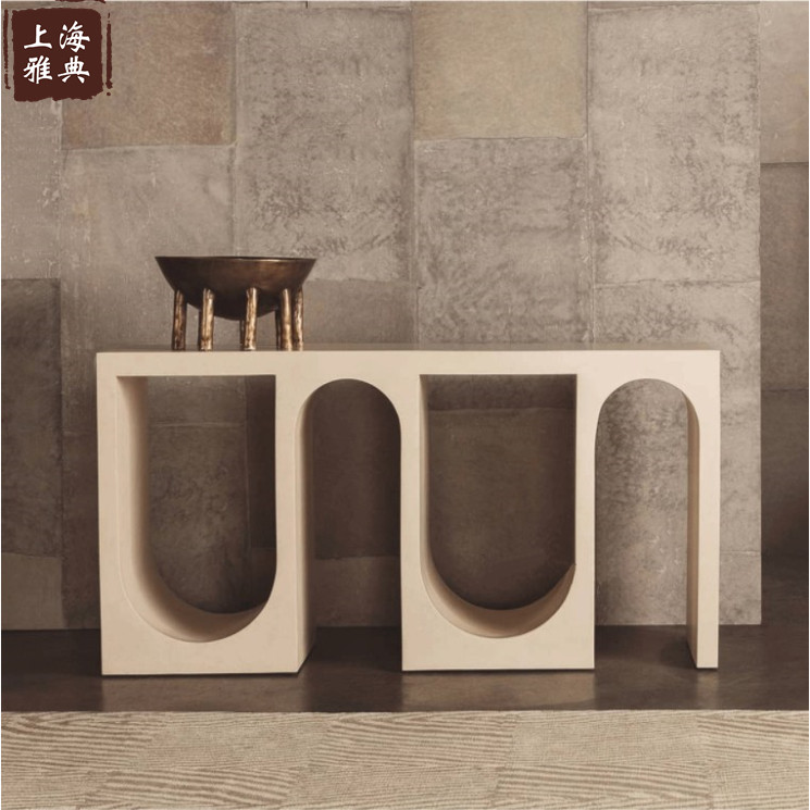 Italian light luxury simple modern decoration porch table porch table home Nordic post-modern American solid wood retro