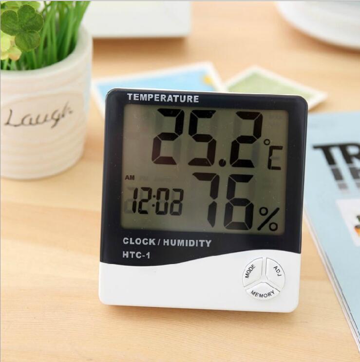 Large screen home thermometer temperature hygrometer high-precision indoor electronic thermometer with electronic alarm clock