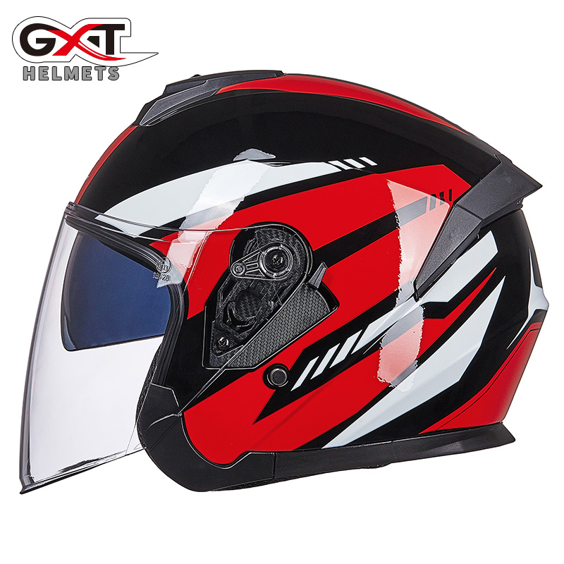 GXT Electric Car Safety Helmet Male And Female Sunscreen Helmet Safety Helmet Summer Adult Bluetooth Dual Lenses Personality Half Armor