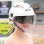 GXT xe máy điện mũ bảo hiểm nữ mùa hè đôi ống kính pin xe nam và nữ - Xe máy Rider thiết bị bao tay đi xe