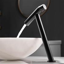 Basin faucet Black all copper creative personality hotel-style bathroom cabinet faucet Bathroom sink faucet Hot and cold