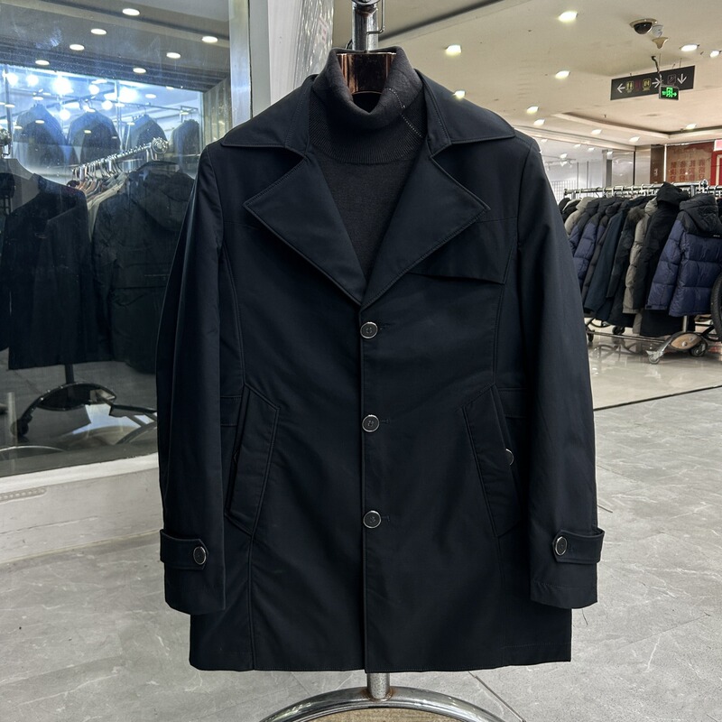 [Brand Clearance] Original 1000+! Gentlemanly and Stylish! Classic! Mall Discount Men's Mid-Length Trench Coat