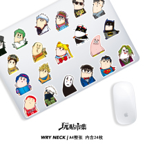  Crooked neck cartoon cute suitcase stickers Rod Suitcase stickers Guitar laptop decoration stickers