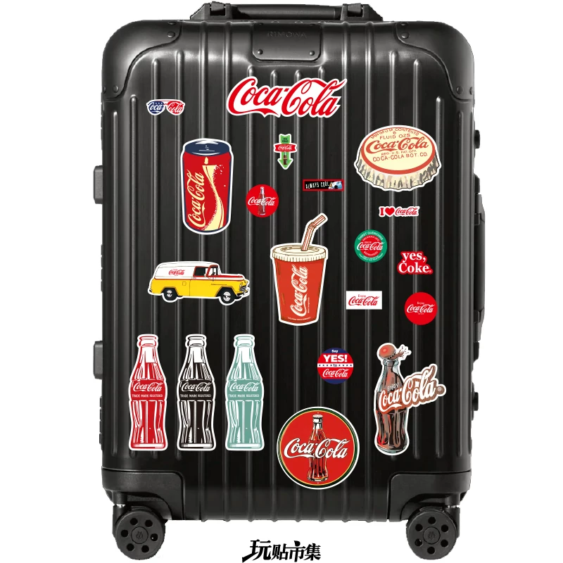 Ретро наклейки, чемодан, ноутбук, водостойкая наклейка, ностальгия, Cola