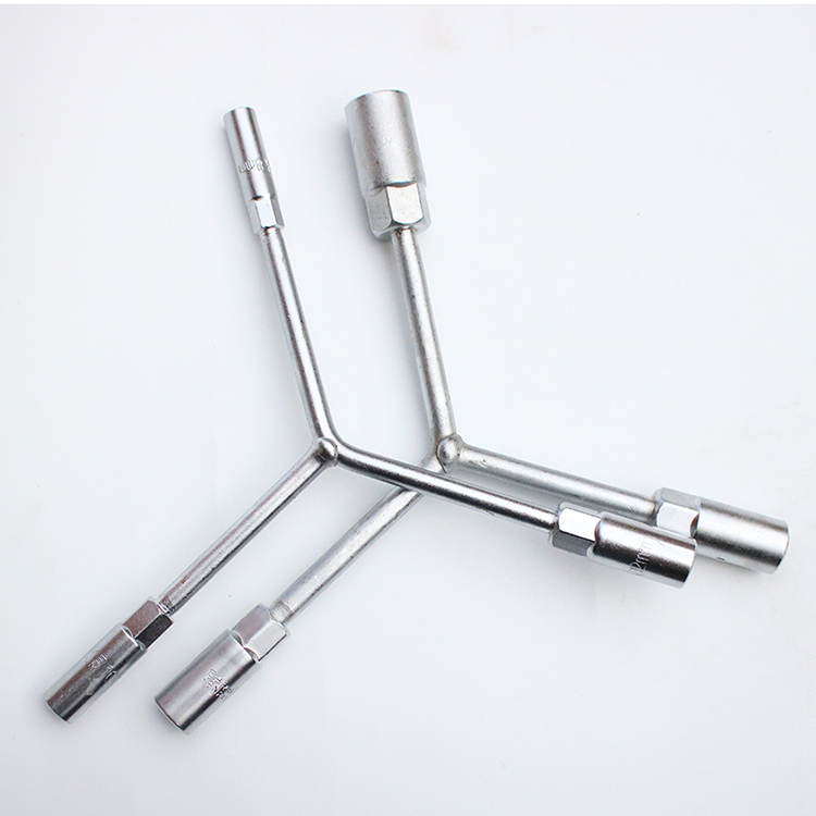 Sửa chữa xe máy công cụ 8 10 12 14 17 cờ lê Y-loại tay áo hex ba ngã ba dài tay áo tua vít 2 đầu