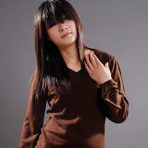 Jade suede snow autumn winter sweater wool sweater womens sleeve head short V collar bottom woman loose knit undershirt