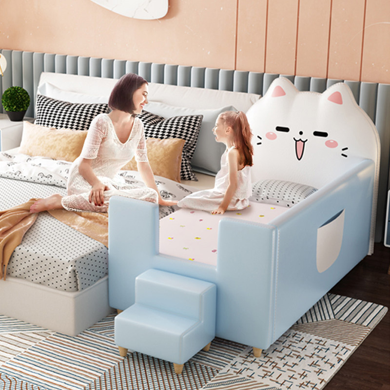 Splicing Bed Children Bed Linen Bed Girl Princess Bedside Bed Widening Small Bed With Guardrails Baby Splicing Large Bed