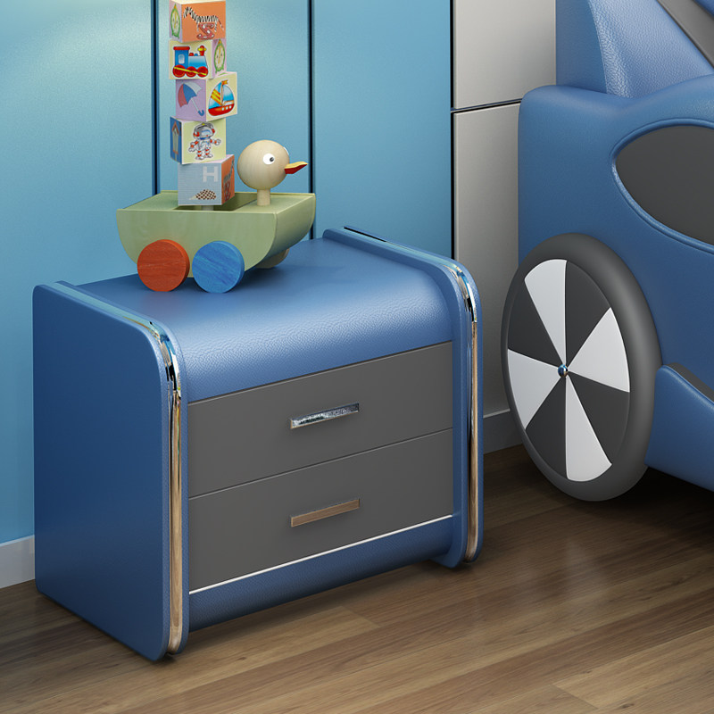 Bedside table fashion minimalist drawer storage leather bedside cabinet furniture modern bedroom side cabinet