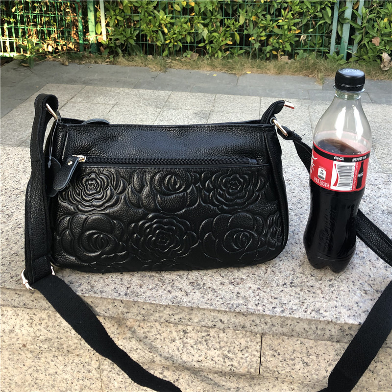 Special Price New Fashion Genuine Leather Women Bag embossed headlining Bull Leather Girl Bag Genuine Leather Skew Satchel Casual Single Shoulder Bag