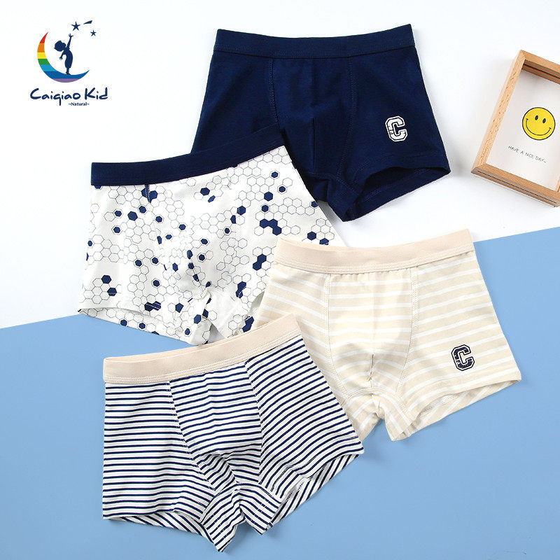 Children's underwear Boys boxer shorts pure cotton middle and large children's little boy baby boxer shorts pants teen shorts Class a