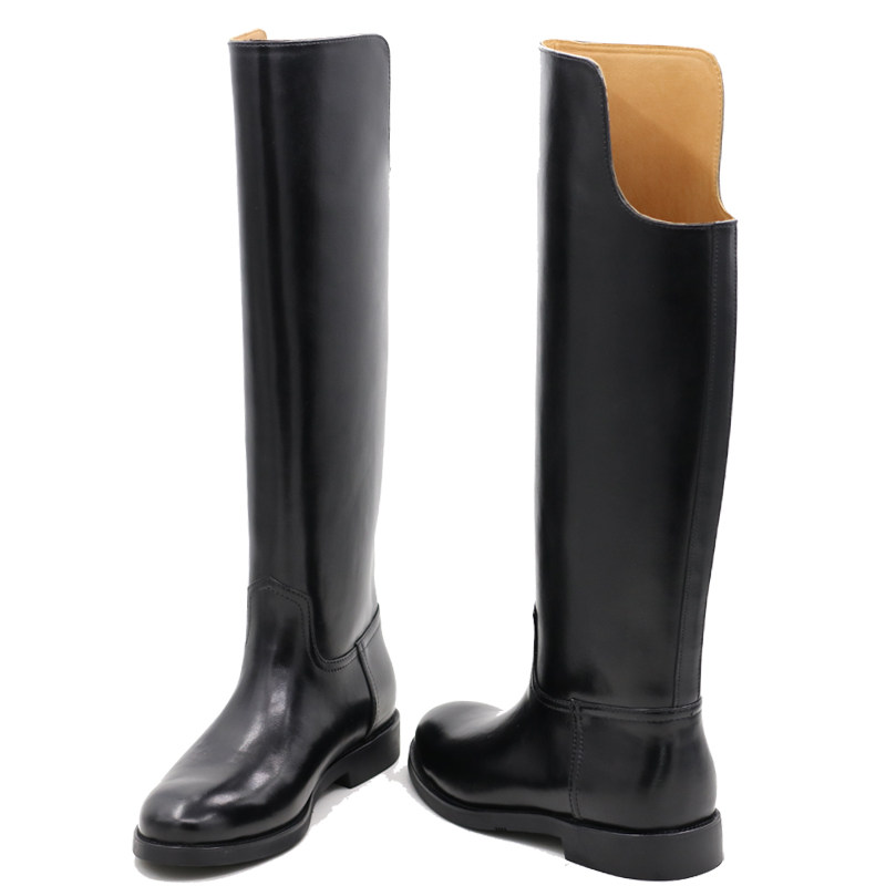 Boots men with high boots equestrian legs over knee boots long boots parade boots German warm leather boots winter
