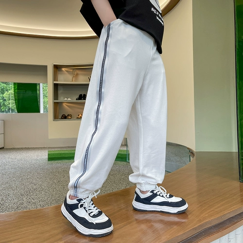 Летняя одежда, средство от комаров, летние штаны, детские тонкие белые повседневные брюки для отдыха