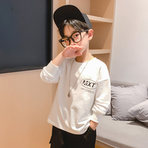 Childrens clothing boys long sleeve T-shirt spring clothes base shirt coat in the big boy foreign spring spring and autumn 2021 New Korean tide
