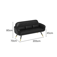 Черные 3 человека диван