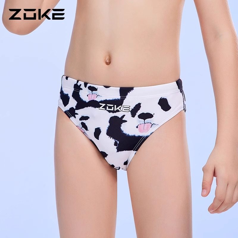 zoke Chau uk Children's triangle swimming trunks Young professional training boys Racing Speed Dry Boy Swimsuit
