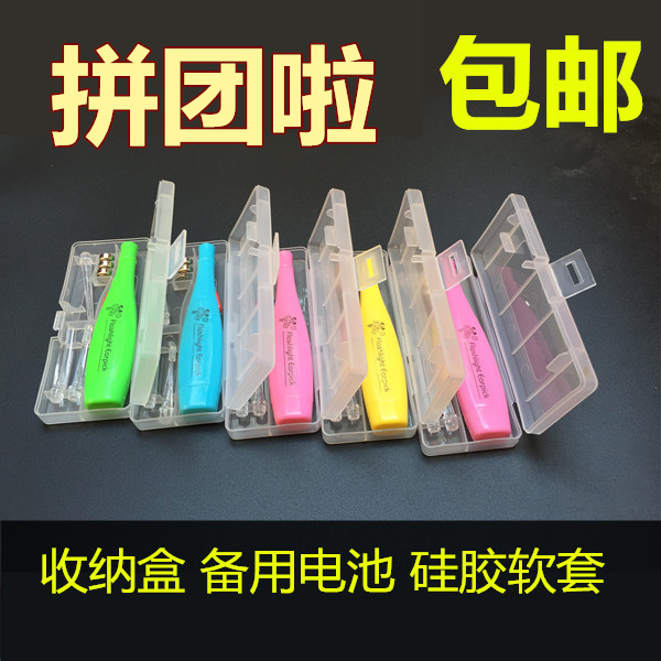 Baby silicone gel soft head luminous ear spoonful baby child holed with flashlight ear pickpocketing with lamp containing box