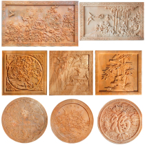 Sunset red stone carving flowers blooming rich relief Blessing carving Ground carving Paving shadow wall wall photo wall mural Plum orchid bamboo chrysanthemum