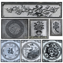 Bluestone stone carving relief Marble carving Ground carving Mural painting Flowers and plants figure Back wall Photo wall Stepping stone blessing Unicorn