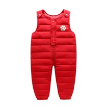 Anti-season winter baby conjoined childrens down cotton jacket pants mens and womens childrens clothing set 1 year old 2 baby 3 open gear 0