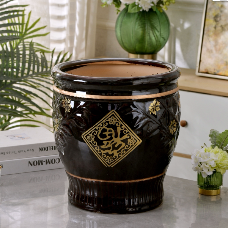 Large Ceramic Flower Pot, Extra-Large Size, Floor-Standing for Living Room, Suitable for Planting Large Trees, Specifically for Large Money Trees, with Extra-Large Diameter Large Ceramic Flower Pot, Extra-Large Size, Floor-Standing for Living Room, Suitable for Planting Large Trees, Specifically for Large Money Trees, with Extra-Large Diameter