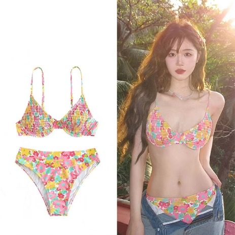 Bikini traje de baño con aros push up playa de aguas termales