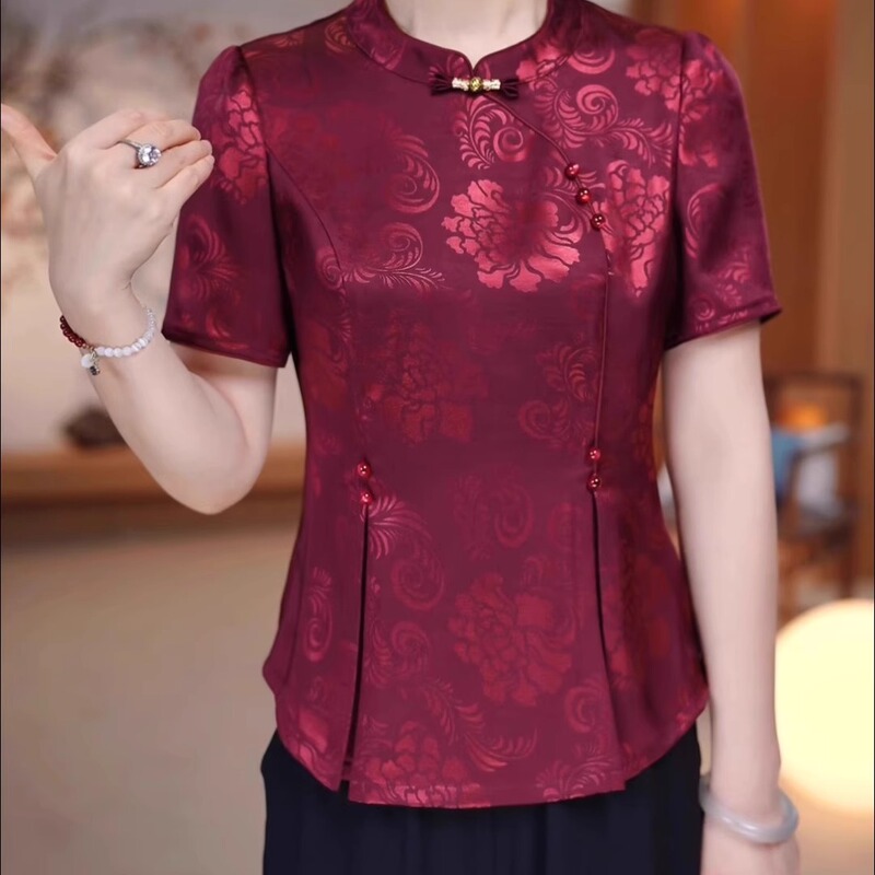 【Mother's Day Gift】2026 New Two-Piece Set New Chinese Style Mid-Length Mother's Outfit Set K-2558575
