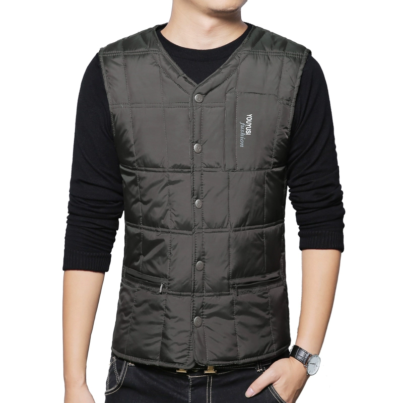 Mới mùa đông nam xuống vest vest trung niên nam đồ lót nhiệt cộng với kích thước xuống áo ghi lê lót áo lót - Áo vest cotton