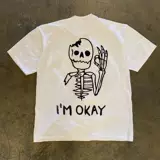 Хлопковая дизайнерская футболка с коротким рукавом, 260 грамм, оверсайз, короткий рукав