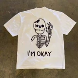 Хлопковая дизайнерская футболка с коротким рукавом, 260 грамм, оверсайз, короткий рукав