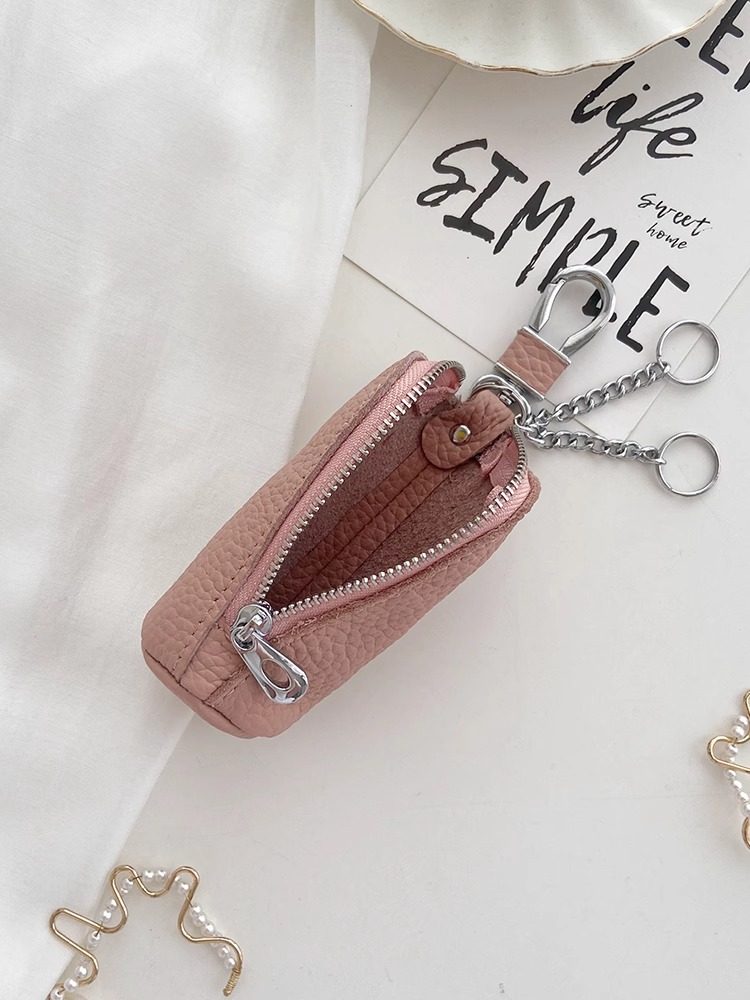 Key Bag, Multifunctional, Large-Capacity Waist Bag for Men and Women, Genuine Leather Texture Key Bag, Compact Car Key Bag