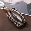 Key Bag for Women, High-End Houndstooth Pattern, Large Capacity Waist Bag, Multifunctional Key Bag, 2025 New Trendy Storage Bag