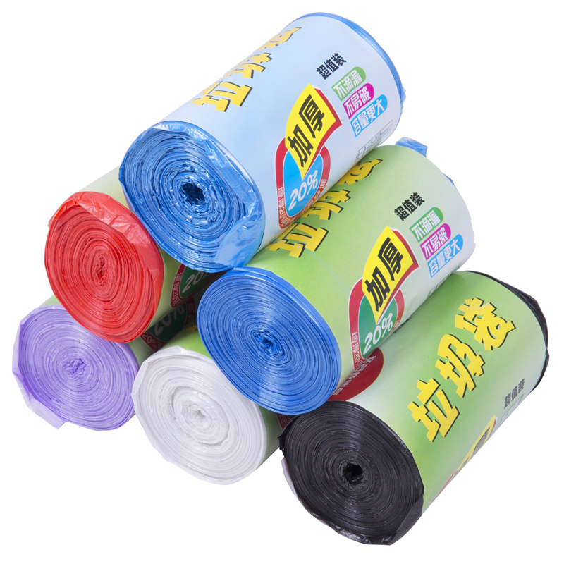 Thickened medium large toughened breakpoint continuous roll household hotel hotel garbage bag Plastic bag 