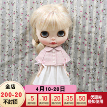 DBS Blythe small cloth doll clothes pink cloak white skirt suit az small cloth ob24 doll clothes