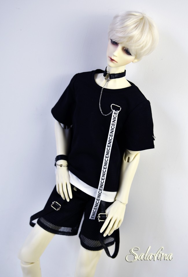 SALA bjd men's clothes clothes clothes Clear Set for daily light - functional wind T - shirt shorts