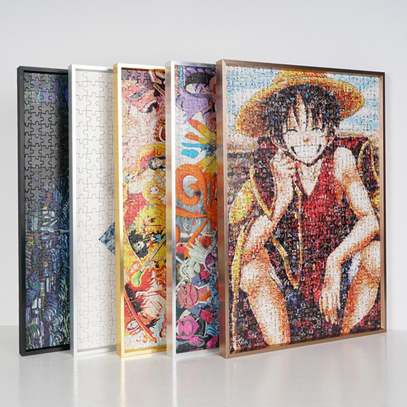 Metal puzzle frame 1000 pieces 5075 puzzle frame 5002000 pieces Picture frame framed aluminum alloy photo frame customization