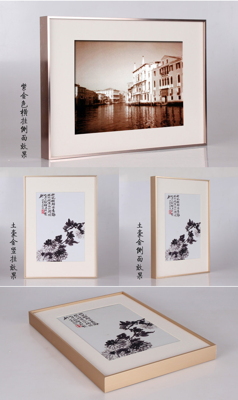 Hợp kim nhôm ba chiều hẹp khung ảnh sáng tạo khung áp phích khung quảng cáo khung ảnh khung hình khung hình treo tường tùy chỉnh - Kính mắt kính gentle monster