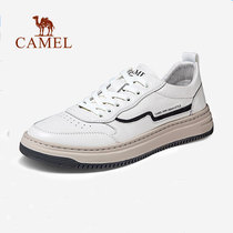 Camel mens shoes 2021 autumn new ins fashion trend retro casual board shoes Korean version contrast color white shoes men