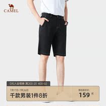 Camel mens 2021 summer new flat mouth breathable five-point pants mens straight shorts pants casual pants tide
