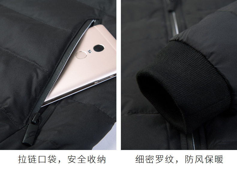 骆驼 男士短款羽绒服 90%白鸭绒 图15