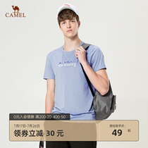 Camel mens summer new short-sleeved loose mens casual sports quick-drying t-shirt trend breathable fashion Korean version