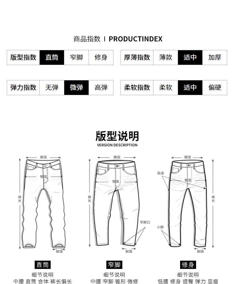 骆驼 男士春秋款 直筒水洗牛仔裤 图5