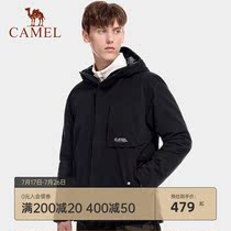 Camel cotton clothing 2020 autumn and winter new mens windproof hooded warm padded water repellent casual cotton coat ins tide