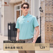 Camel mens 2021 summer new short-sleeved polo shirt Korean version business fashion casual lapel t-shirt top