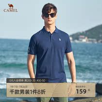 Camel mens 2021 summer new short-sleeved Polo shirt mens business casual lapel t-shirt Korean version of the trend top